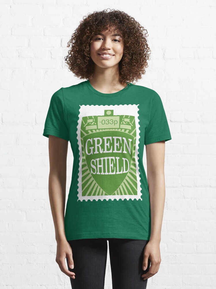 Alternate view of NDVH Green Shield Stamp Essential T-Shirt
