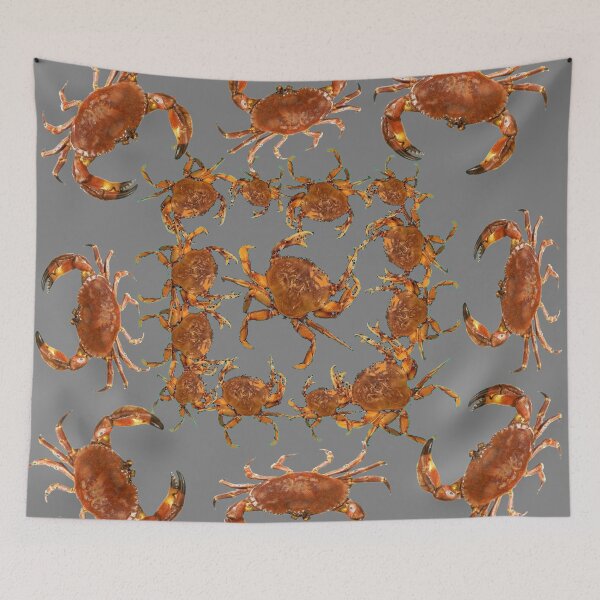 Item preview, CHARCOAL GREY BEACH  CRABS ABSTRACT ART designed and sold by sharlesart.