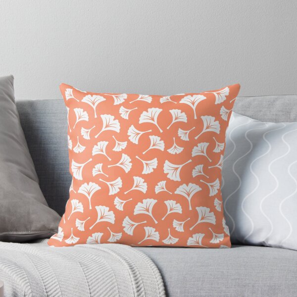 Item preview, Coral Ginkgo Leaves designed and sold by ImageNugget.