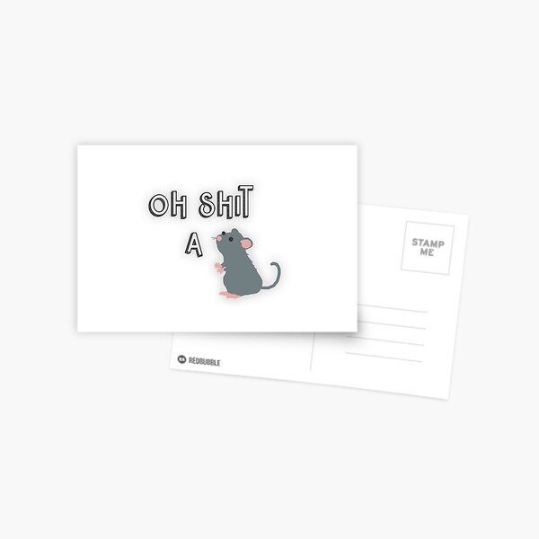 Oh shit, a rat Postcard