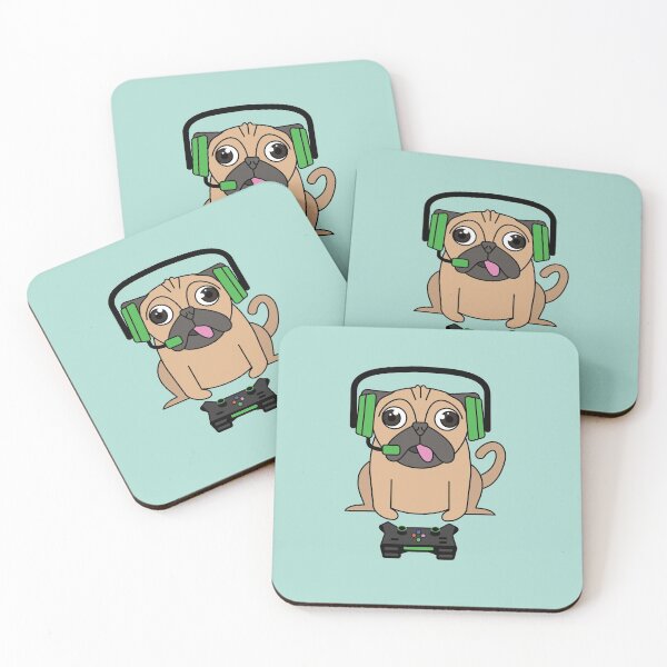 Item preview, Dog Pug Gamer designed and sold by StudioUnrefined.