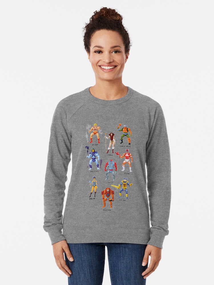 Vintage Masters of the Universe Heroes Villains Vintage Toy Card Art Lightweight Sweatshirt