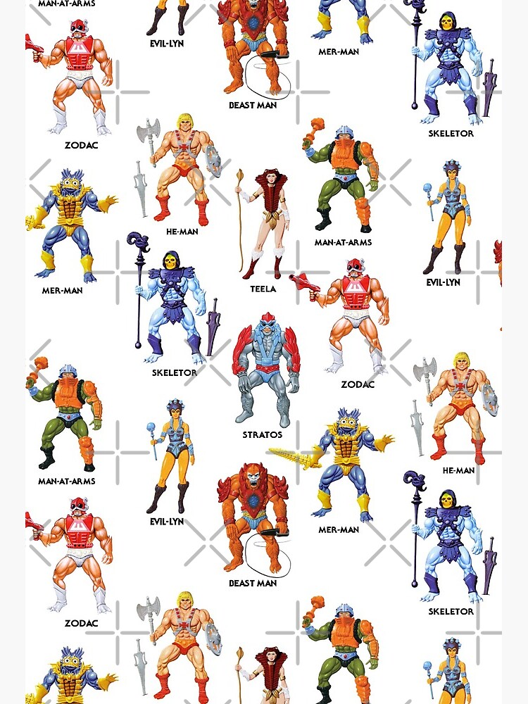 Vintage Masters of the Universe Heroes & Villains! Vintage Toy Card Art Art  Board Print for Sale by Mikeyofthe80s