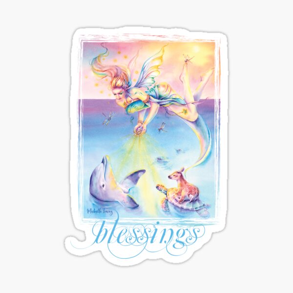 Sienna And The Deer Ocean Blessings Sticker