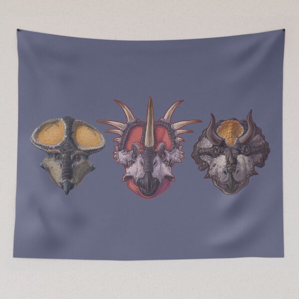 Item preview, Ceratopsian Triad designed and sold by CoffeeBlack Illustration.