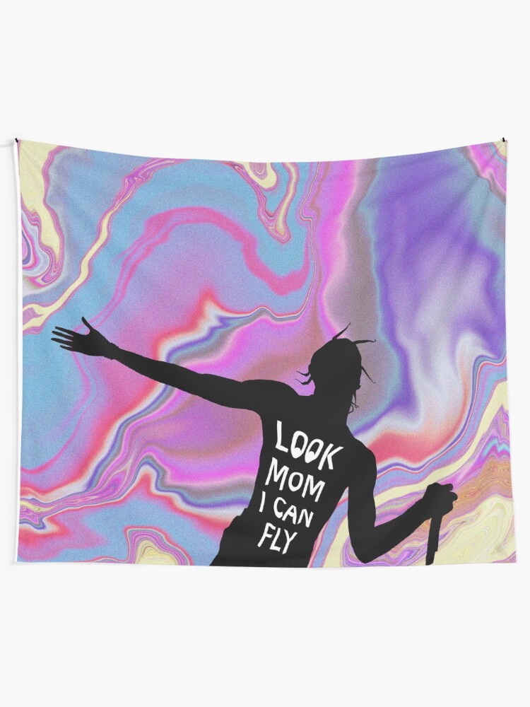 Alternate view of Look mom I can fly Tapestry