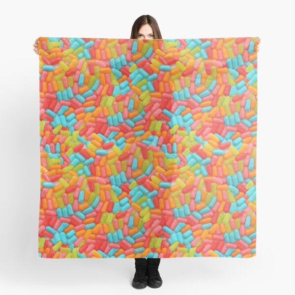 Tropical Jelly Bean Candy Photo Pattern Scarf
