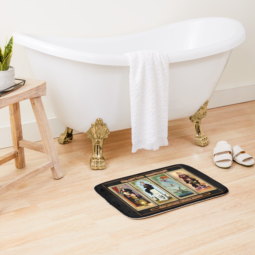 HAUNTED MANSION : Vintage New Orleans Liberty Square Prints. Bath Mat