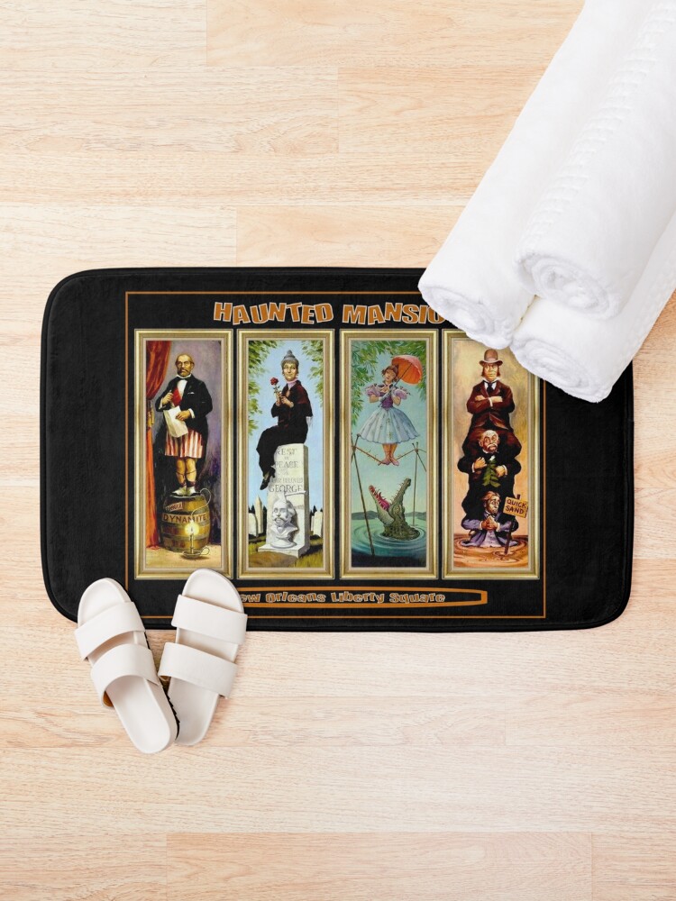 Alternate view of HAUNTED MANSION : Vintage New Orleans Liberty Square Prints. Bath Mat