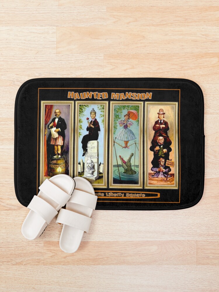Alternate view of HAUNTED MANSION : Vintage New Orleans Liberty Square Prints. Bath Mat
