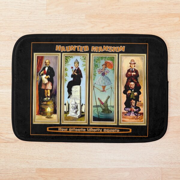 HAUNTED MANSION : Vintage New Orleans Liberty Square Prints. Bath Mat