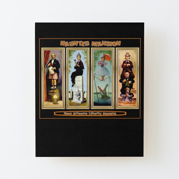 HAUNTED MANSION : Vintage New Orleans Liberty Square Prints. Wood Mounted Print