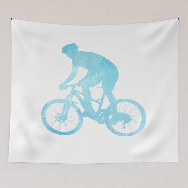 Item preview, Blue Cyclist - Cycling Sticker designed and sold by StickersStore.