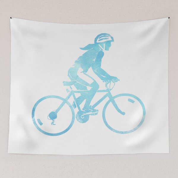 Item preview, Blue Cyclist - Cycling Sticker designed and sold by StickersStore.