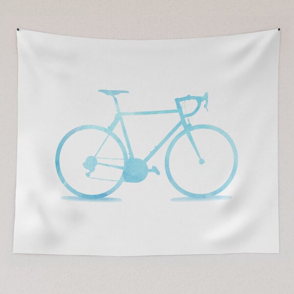 Aperçu de l'œuvre Blue Cyclist - Sticker vélo créée et vendue par StickersStore.