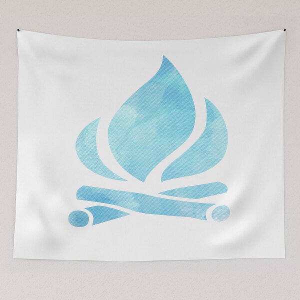 Item preview, Blue Campfire - Camping Sticker designed and sold by StickersStore.