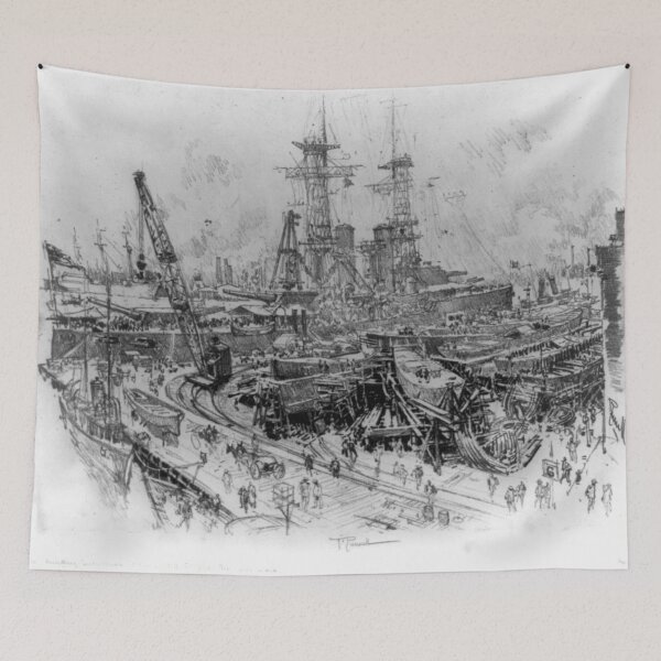 Item preview, Building Submarine Chasers - Joseph Pennell - 1917 designed and sold by CrankyOldDude.