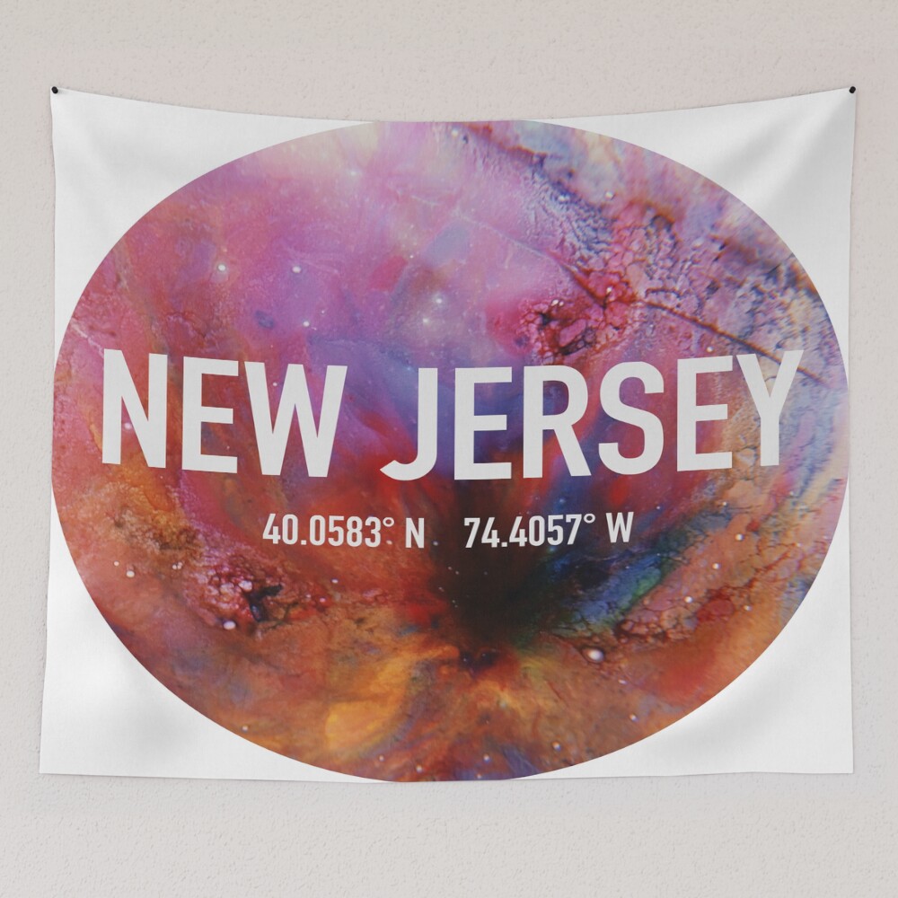 New Jersey Coordinates on a tapestry