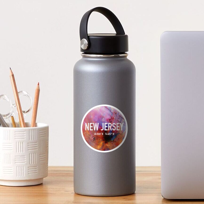 New Jersey Coordinates Sticker
