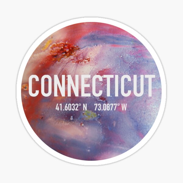 Connecticut Coordinates Sticker