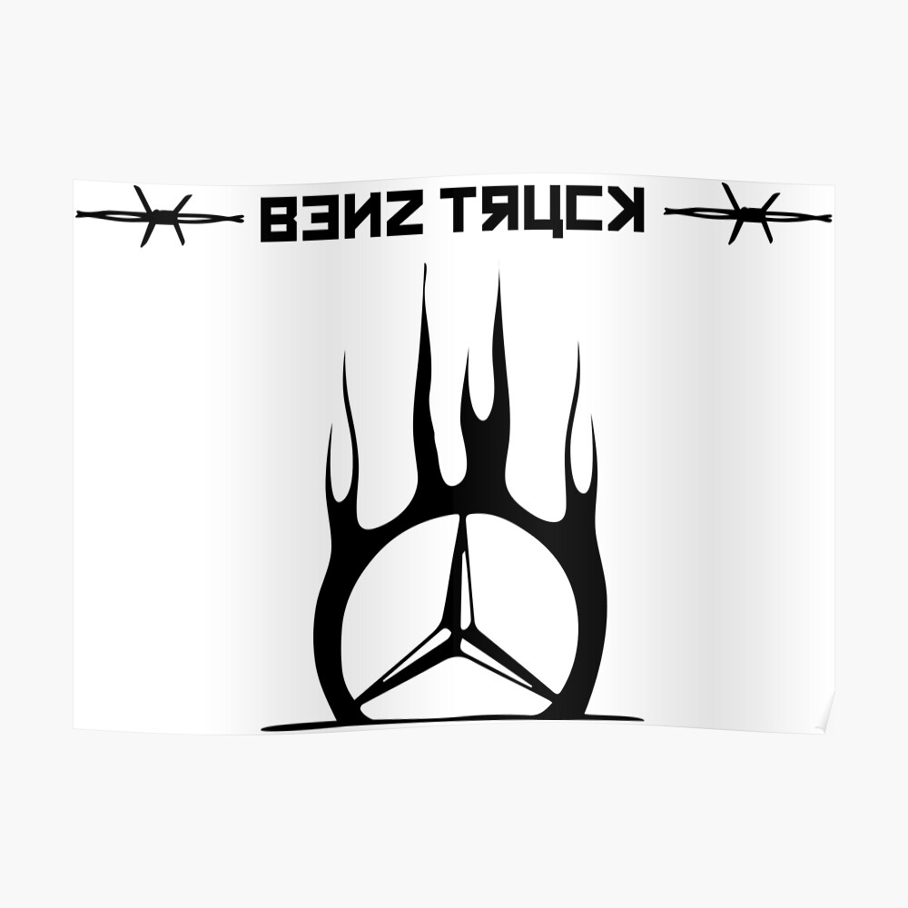 Benz Truck Mercedes Lil Peep Espinos Sticker By Rosedesignart