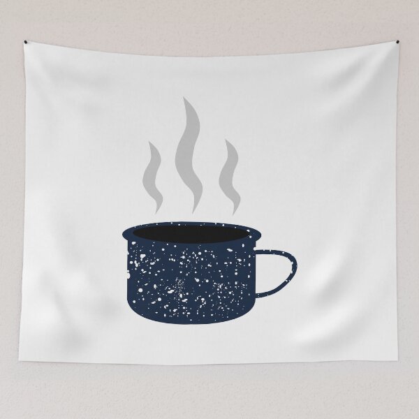 Item preview, Enamel Mug Speckled Tin Camping Cup designed and sold by Jon Mardin.