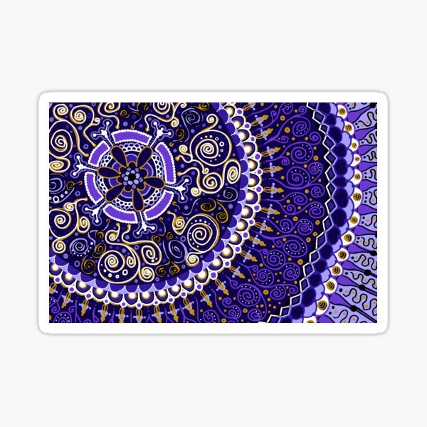 Purple and Gold Mandala Sticker