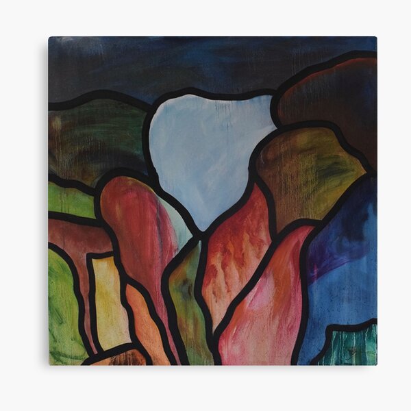 Stained - Stained Glass Oil Painting Canvas Print