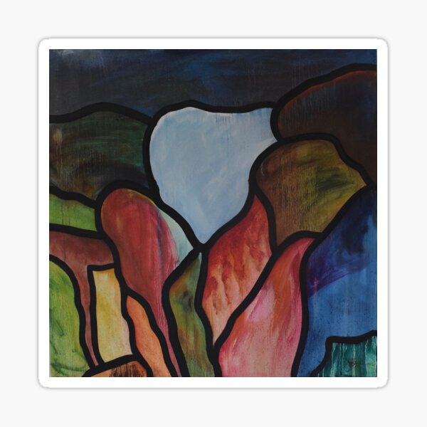 Stained - Stained Glass Oil Painting Sticker
