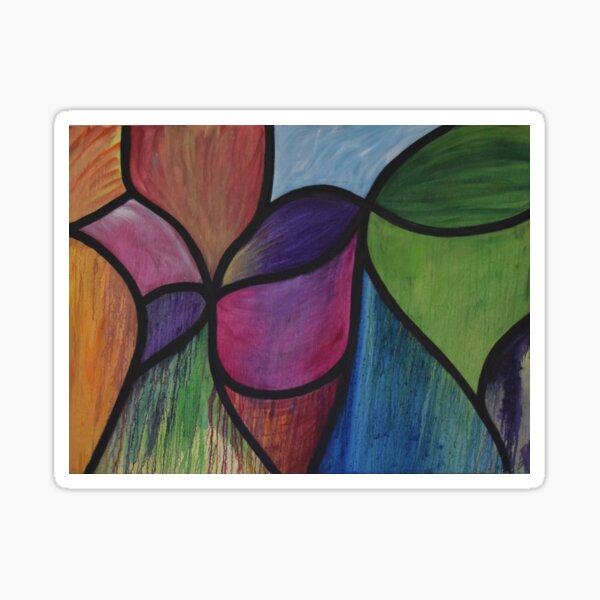 Accidentally Tragic - Stained Glass Oil Painting Sticker