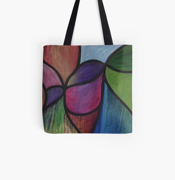 Accidentally Tragic - Stained Glass Oil Painting All Over Print Tote Bag