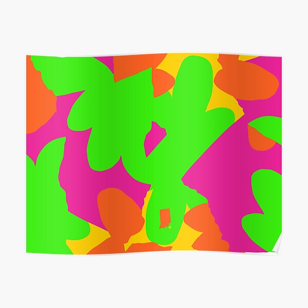 Sprouse inspired day glow print Poster