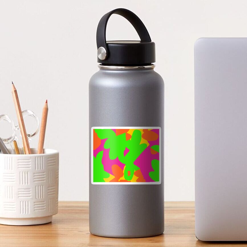Sprouse inspired day glow print Sticker