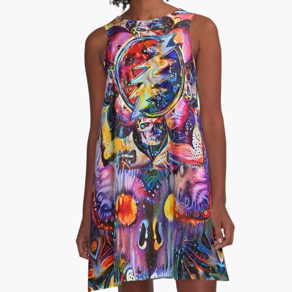 Sahasrara Yantra Bolt A-Line Dress