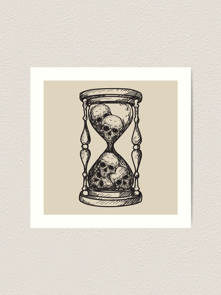 Skull Hourglass Art Print By Thesimpleman Redbubble