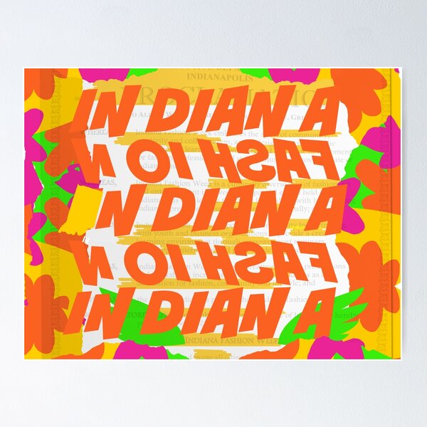 Stephen Sprouse inspired-Letter Print-Words-Day Glow Poster