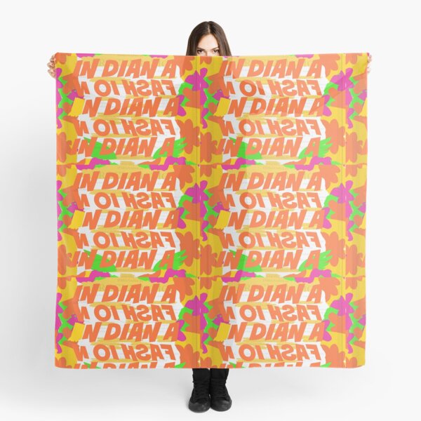 Stephen Sprouse inspired-Letter Print-Words-Day Glow Scarf