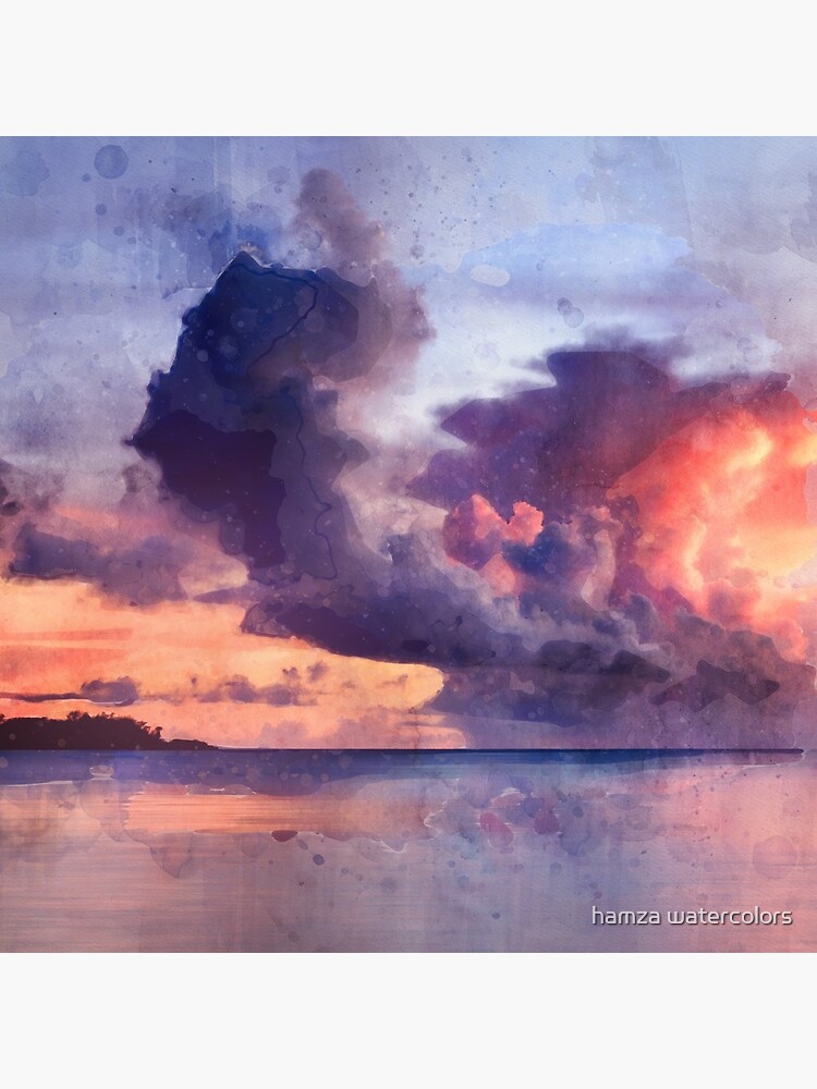 Featured image of post Watercolor Painting Drawing Of Natural Scenery Sunrise - All hand painted watercolor vectors below are available in ai and eps format.