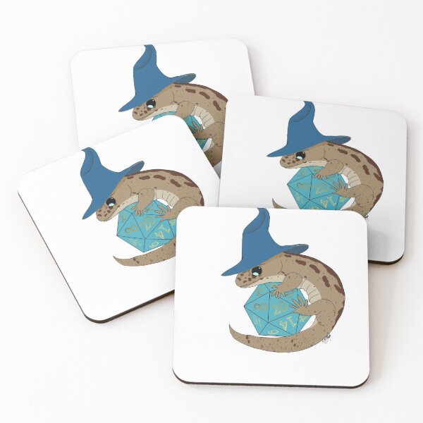 Item preview, DnD Wizard Lizard- Blue and Cyan designed and sold by LordGraceArt.