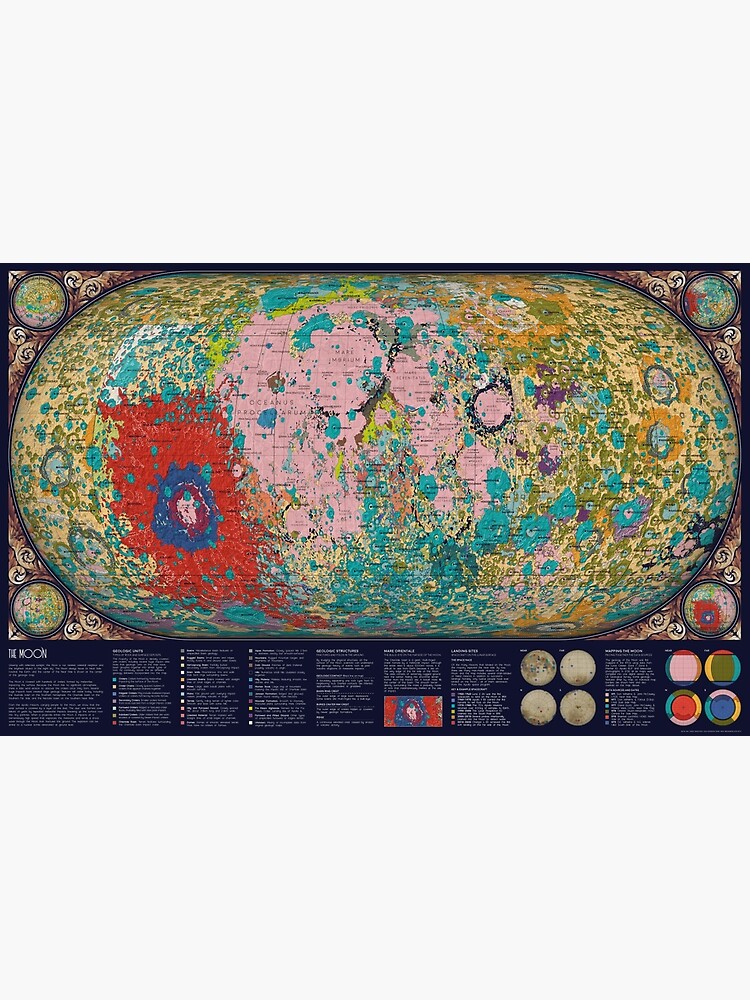 Thumbnail 4 of 4, Metal Print, Geology of the Moon designed and sold by Eleanor Lutz.