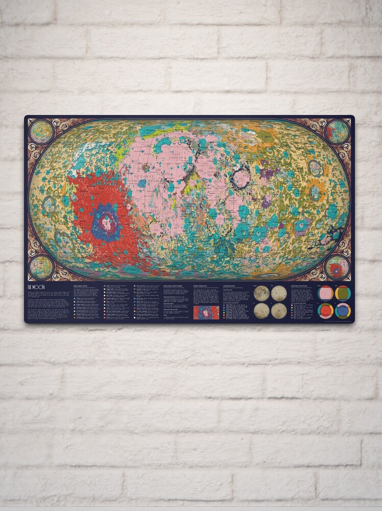Thumbnail 2 of 4, Metal Print, Geology of the Moon designed and sold by Eleanor Lutz.