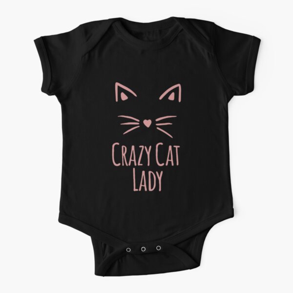 Crazy Cat Lady Short Sleeve Baby One-Piece