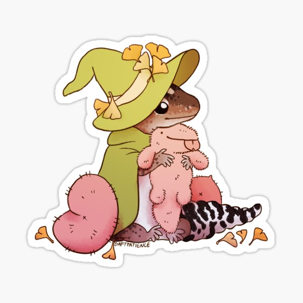 African Fat Tailed Gecko - Ginkgo Sticker