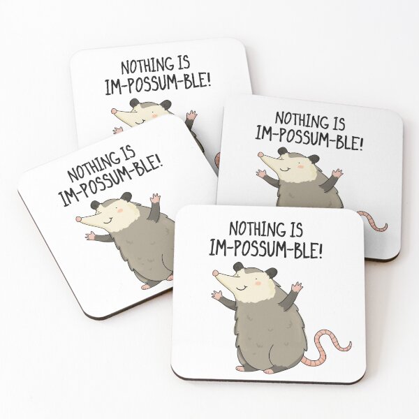 Item preview, Nothing Is Im-possum-ble Funny Possum Puns  designed and sold by punnybone.