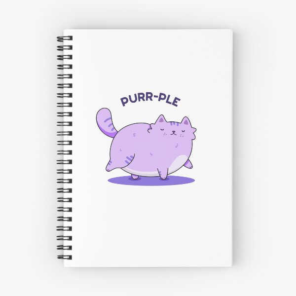 Item preview, Purr-ple Funny Fat Kitty Cat Puns  designed and sold by punnybone.