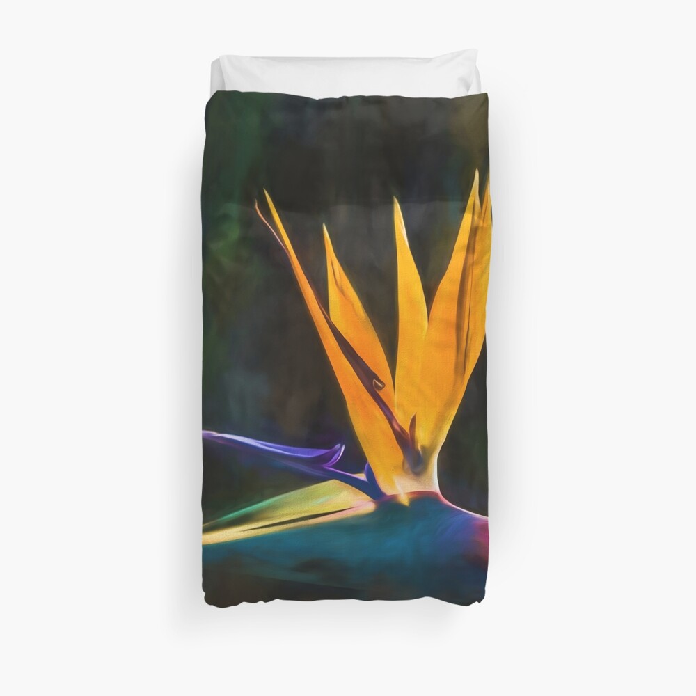 Bird of Paradise Flower (digital painting) Duvet Cover