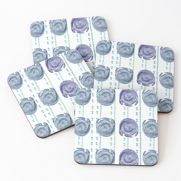 Item preview, Watercolor Manatee swirls - handrawn Florida Manatee art - Swimming with Manatee - I love manatee designed and sold by smooshfaceutd.