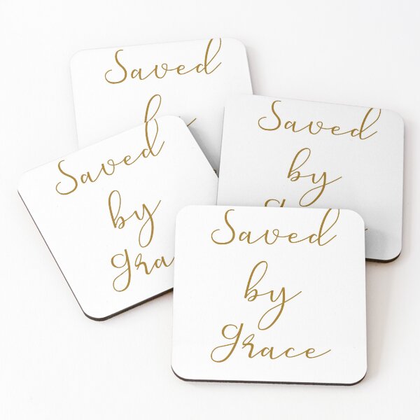 Item preview, Saved By Grace Trendy Modern Christian Gifts Women designed and sold by BeLightDesigns.