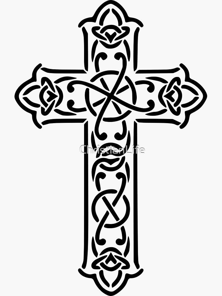 Christian cross, cool Christian, clergy Cross' Sticker