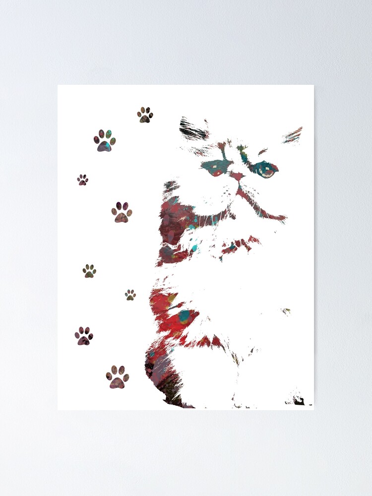 Cute cat paw watercolor painting" by Urbanbestie | Redbubble